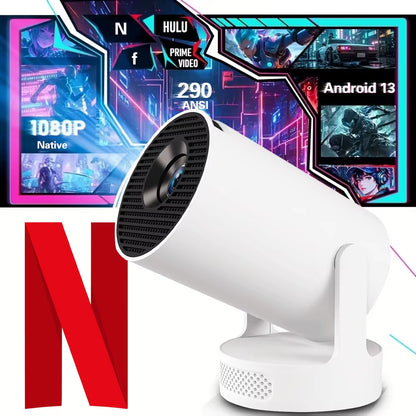 Hy300Uitra 8K Wifi6 Projector 290ANSI Android 14 Dual WIFI 6\ BT5.0 1280*720P Home Cinema Outdoor Portable HY300 Pro +