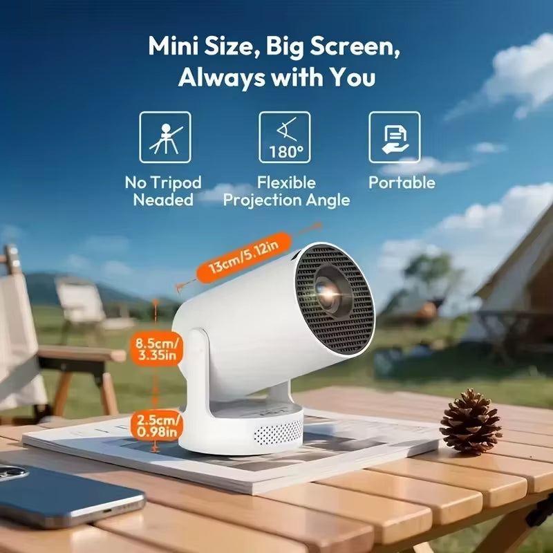 Hy300Uitra 8K Wifi6 Projector 290ANSI Android 14 Dual WIFI 6\ BT5.0 1280*720P Home Cinema Outdoor Portable HY300 Pro +